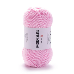 Пряжа Yarnart Super Merino №6509 рожевий, вовна з акрилом нитки для в'язання спицями та гачком 6509 фото