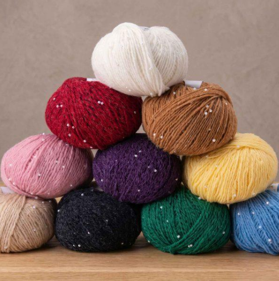 Пряжа YarnArt Alpaca Gold Beaded №3604 терракотовый (альпака с декоративными бусинами) 50 г, 140 м 3604 фото
