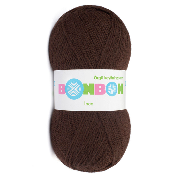 Пряжа Nako Bonbon Ince №98219 коричневий (акрил) 100 г, 300 м 98219 фото Пряжа Nako Bonbon Ince №98219 коричневий (акрил) 100 г, 300 м 98219 фото