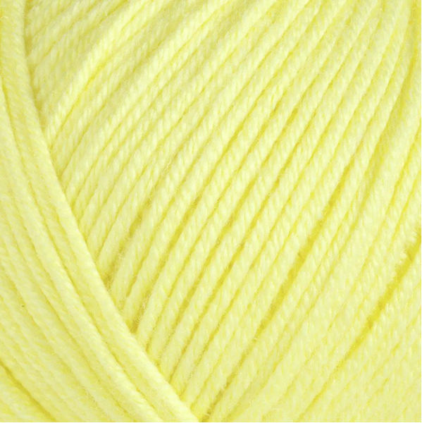 Пряжа Gazzal Baby Cotton №3413 светло-желтый цвет, 165м/50гр, 60% хлопок, для ручной вязки спицами и крючком 3413 фото