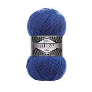 Пряжа Alize Superlana Midi (Суперлана Міді) №141 волошка, напіввовна нитки для в'язання 141 фото