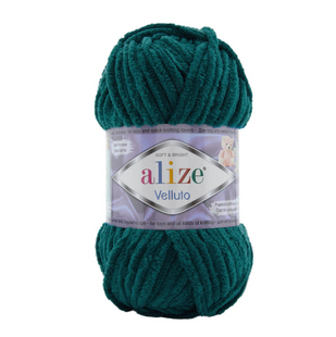 Пряжа Alize Velluto (Веллуто) №426 зелений, плюшева, нитки для в&rsquo;язання 426 фото