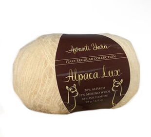Пряжа Avanti Yarn Alpaca Lux №682 пісочний, пряжа напіввовняна, для в'язання гачком и спицями 682 фото