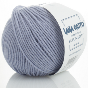 Пряжа Lana Gatto Super Soft №9428 сіро-блакитний (мериносова вовна) 125 м, 50 г 9428 фото