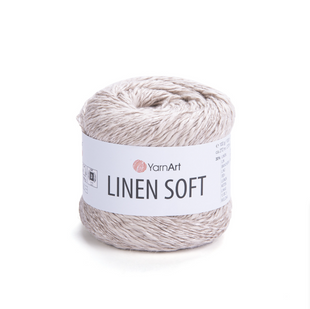 Пряжа YarnArt Linen Soft №7304, бавовна, віскоза з льоном, нитки для вʼязання спицями та гачком 7304 фото