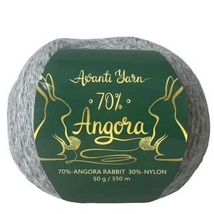 Пряжа Avanti Yarn Angora 70 (Ангора 70) №903 серый меланж, нитки ангора для вязания спицами и крючком 903 фото
