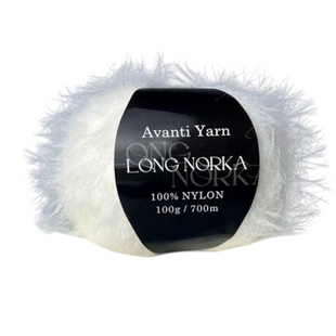 Пряжа Avanti Yarn LONG NORKA №02 молочний, пряжа нейлон, для ручного в'язання спицями та гачком 02 фото