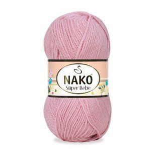Пряжа Nako Super Bebe №247 суха троянда (акрил) 50 г, 180 м 247 фото