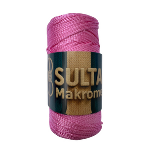 Пряжа Sultan MAKROME (Султан Макраме) №074 яскраво-рожевий пряжа для сумок макраме, нитки для в'язання спицями та гачком 074 фото