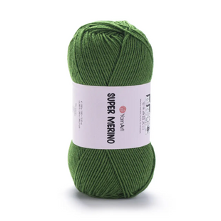 Пряжа Yarnart Super Merino №6574 яскраво-зелений, вовна з акрилом нитки для в'язання спицями та гачком 6574 фото