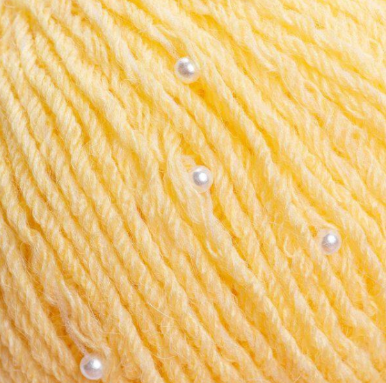 Пряжа YarnArt Alpaca Gold Beaded №3605 желтый (альпака с декоративными бусинами) 50 г, 140 м 3605 фото