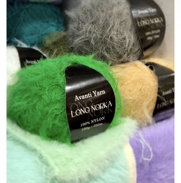 Avanti Yarn LONG NORKA (Аванті Ярн Лонг Норка) №02 молочний (Пряжа нейлон, нитки для в'язання) 02 фото