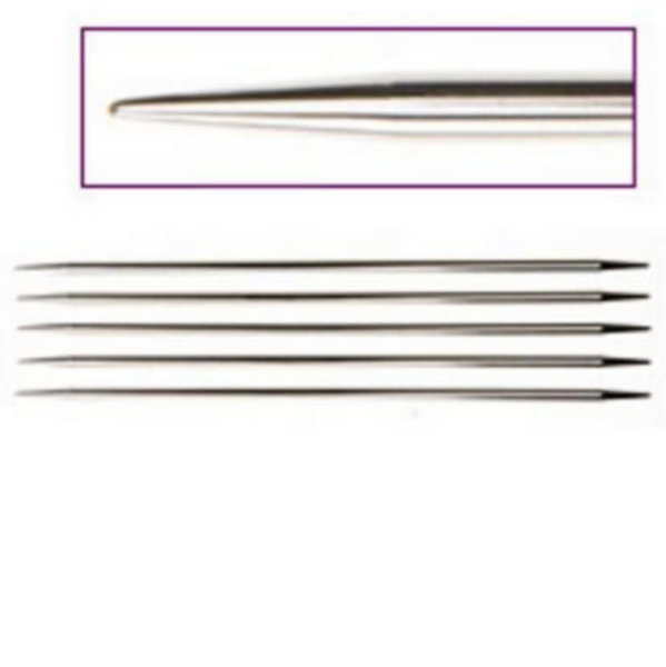 Спицы носочные 15 см №4 KnitPro Nova Metal 10121 фото