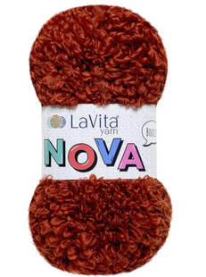 Пряжа LaVita NOVA №3002 мідний, пряжа буклє, нитки для в'язання 3002 фото