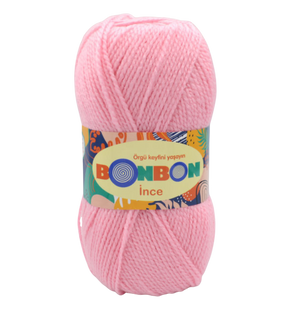 Пряжа Nako Bonbon Ince 98221 світло-рожевий (акрил) 100 г, 300 м 98221 фото