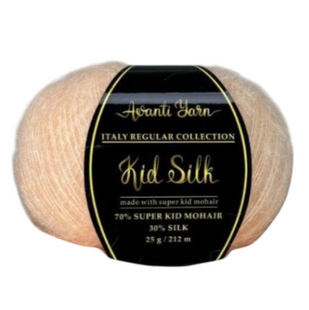 Пряжа Avanti Yarn SUPER KID SILK №63 персик, пряжа-мохер з шовком, для в'язання гачком и спицями 63 фото