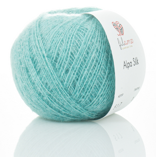 Пряжа Filamo ALPA SILK 25 №517 тіффані , пряжа альпака з шовком, для ручного в'язання спицями та гачком 517 фото