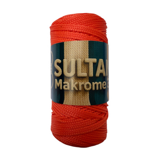 Пряжа Sultan MAKROME (Султан Макраме) №120 морквяна пряжа для сумок макраме, нитки для в'язання спицями та гачком 120 фото