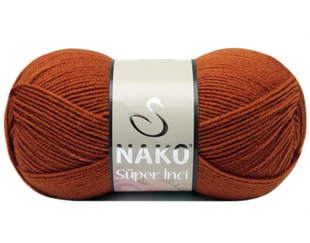 Пряжа Nako Super Inci №6963 помаранчевий (вовна з акрилом) 100 г, 260 м 6963 фото