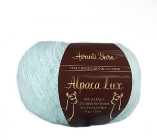 Пряжа Avanti Yarn Alpaca Lux №683 м'ятний, пряжа напіввовняна, для в'язання гачком и спицями 683 фото