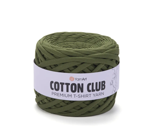 Пряжа YarnArt Cotton Club (Коттон Клаб) №7358 хакі, трикотажна, нитки для в&rsquo;язання 7358 фото