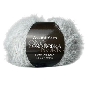 Пряжа Avanti Yarn LONG NORKA №08 попелястий, пряжа нейлон, для ручного в'язання спицями та гачком 08 фото
