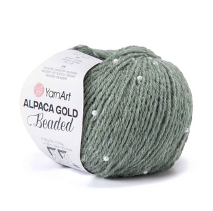 Пряжа YarnArt Alpaca Gold Beaded №3606 шавлія (альпака з декоративними намистинами) 50 г, 140 м 3606 фото