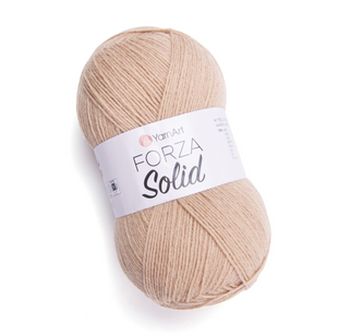 Пряжа YarnArt Forza Solid №4606 бежевий, пряжа для шкарпеток, для ручного в'язання спицями та гачком 4606 фото