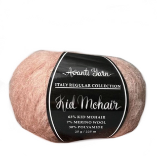 Пряжа AVANTI YARN KID MOHAIR №111 розовый беж, пряжа-мохер полушерсть, для вязания крючком и спицами 111 фото
