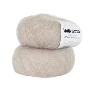 Пряжа Lana Gatto Mohair Royal №9372 беж (кид мохер, нейлон) 215 м, 25 г 9372 фото