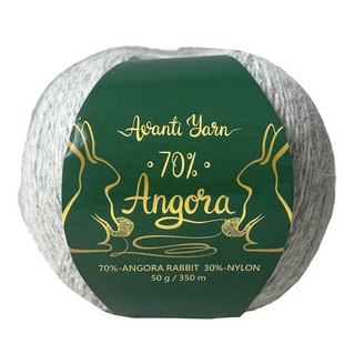Пряжа Avanti Yarn Angora 70 (Ангора 70) №902 светло-серый, нитки ангора для вязания спицами и крючком 902 фото