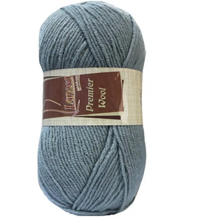Пряжа Lanoso Premier Wool (Прем'єр Вул) №1306 сіро-синій, напіввовняна нитки для в'язання спицями і гачком 1306 фото