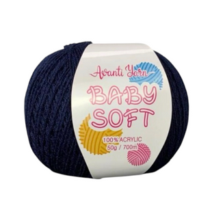Пряжа Avanti Yarn Baby Soft №N010 темно-синий (акрил) 50 г, 700 м N010 фото