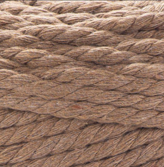 Пряжа Yarnart Macrame Rope 5 мм №788 коричневый, шнур для вязания макраме 788 фото
