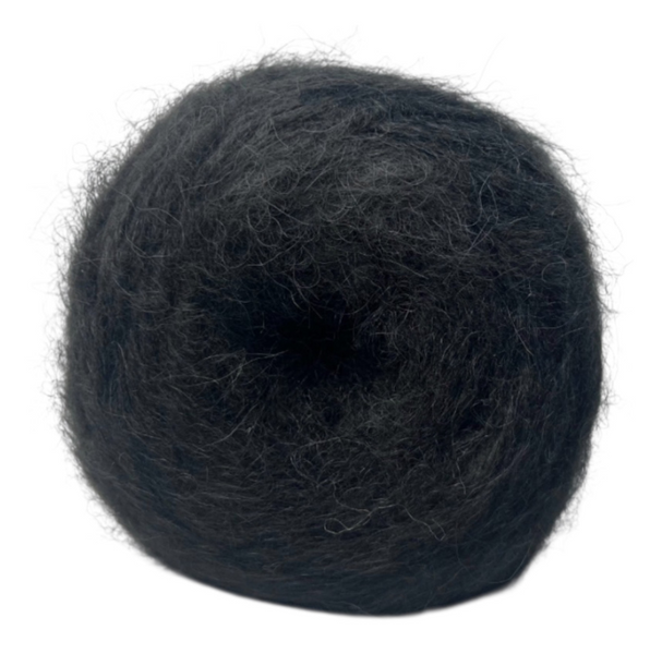 Пряжа Avanti Yarn FLUFFY ALPACA №002 черный, для ручной вязки спицами и крючком 002 фото