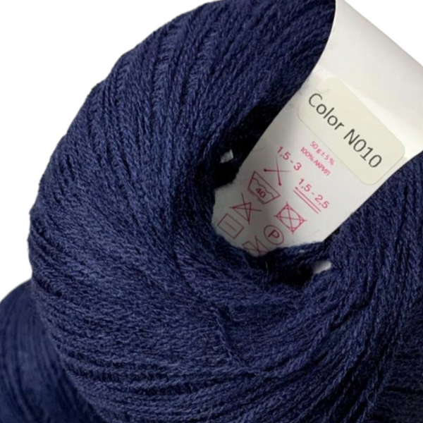 Пряжа Avanti Yarn Baby Soft №N010 темно-синій (акрил) 50 г, 700 м N010 фото