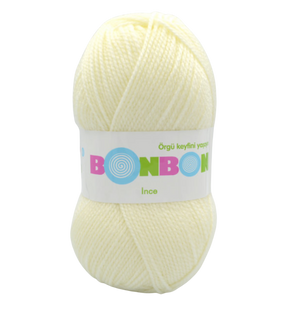 Пряжа Nako Bonbon Ince №98223 молочний (акрил) 100 г, 300 м 98223 фото