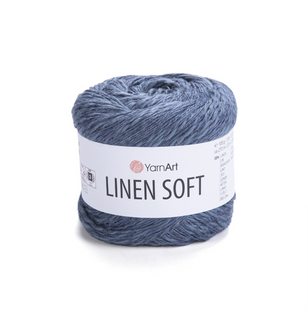 Пряжа YarnArt Linen Soft №7316, бавовна, віскоза з льоном, нитки для вʼязання спицями та гачком 7316 фото