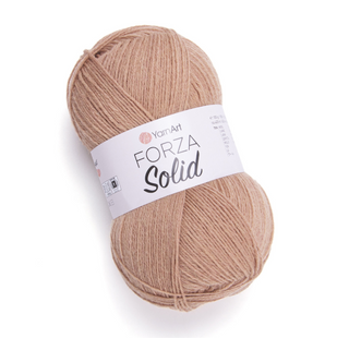 Пряжа YarnArt Forza Solid №4607 бежевий, пряжа для шкарпеток, для ручного в'язання спицями та гачком 4607 фото