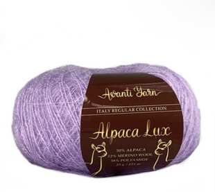 Пряжа Avanti Yarn Alpaca Lux №687 лавандовий, пряжа напіввовняна, для в'язання гачком и спицями 687 фото