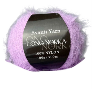 Пряжа Avanti Yarn LONG NORKA №15 лавандовий, пряжа нейлон, для ручного в'язання спицями та гачком 15 фото