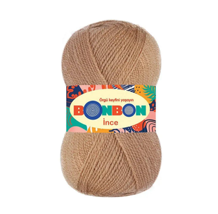 Пряжа Nako Bonbon Ince №98672 бежевий (акрил) 100 г, 300 м 98672 фото