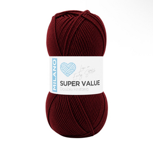 Пряжа Milano Super Value №3270 бордо (акрил) 100 г, 300 м 3270 фото