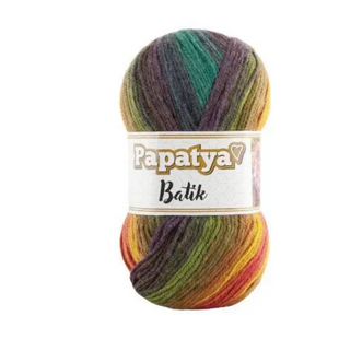 Пряжа Papatya Batik (Папатя Батiк) №55443, акрилова нитки для в'язання спицями і гачком 55443 фото