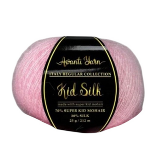 Пряжа Avanti Yarn SUPER KID SILK №65 рожевий, пряжа-мохер з шовком, для в'язання гачком и спицями 65 фото
