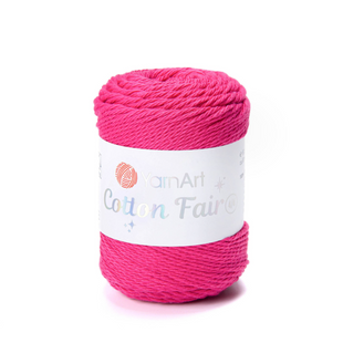 Пряжа YarnArt Cotton Fair 4/4 №5540 ярко-розовый (хлопковая) 50 г, 80 м 5540 фото