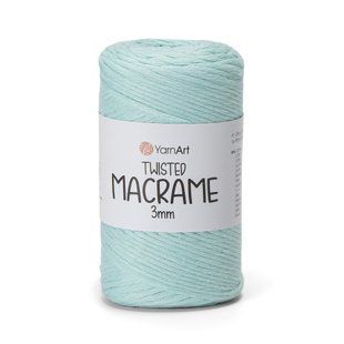 Пряжа Yarnart TWISTED MACRAME 3 мм №775 светло-голубой, нитки для вязания макраме 775 фото