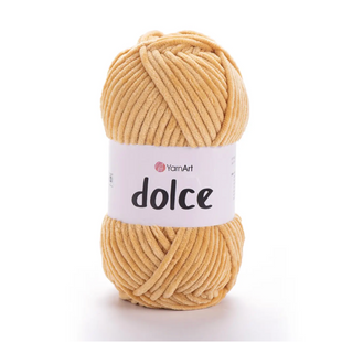 Пряжа Yarnart Dolce №855 бежевий - плюшева, велюр для в'язання спицями і гачком 855 фото