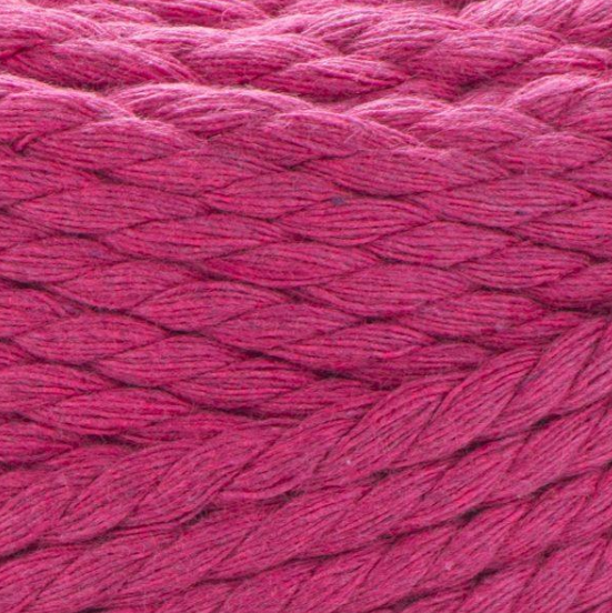 Пряжа Yarnart Macrame Rope 5 мм №803 ярко-малиновый, шнур для вязания макраме 803 фото