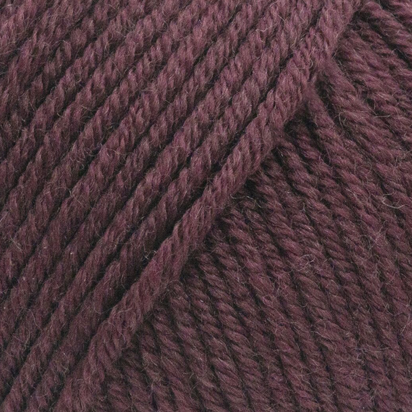 Пряжа Gazzal Wool 115 № 3320 баклажан колір, 115м/50гр, 100% вовна мериноса, для ручного в'язання спицями та гачком 3320 фото